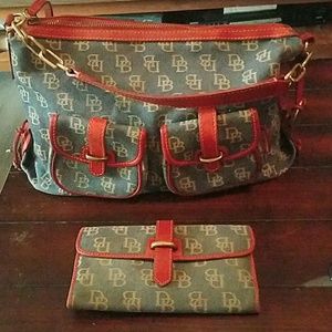 Dooney & Bourke hand bag and wallet